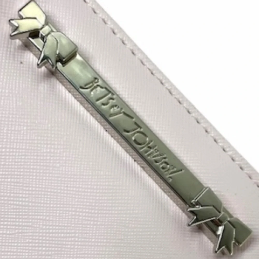 Betsy Johnson Bow Wallet Wristlet Delicate Pastel Pink Luxury Designer Purse